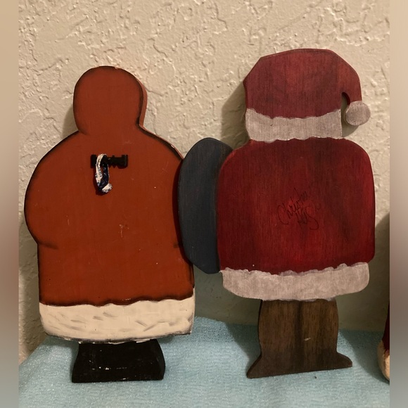 17 Vintage Christmas Santa Decorations/Ornaments Ceramic, Wooden & Hand Painted - Picture 7 of 16